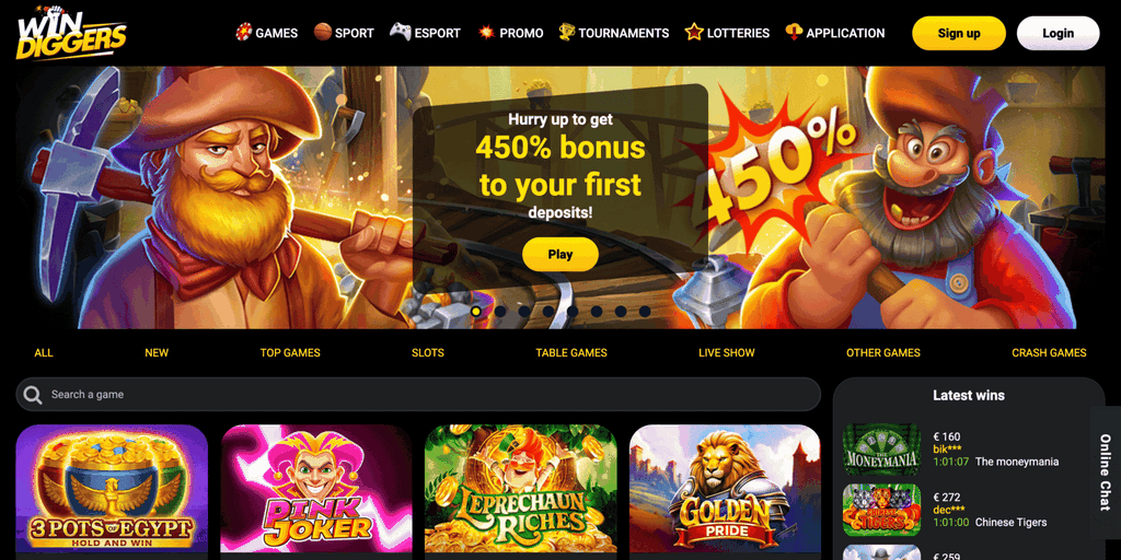 Win Diggers Online Casino Review (2025 )